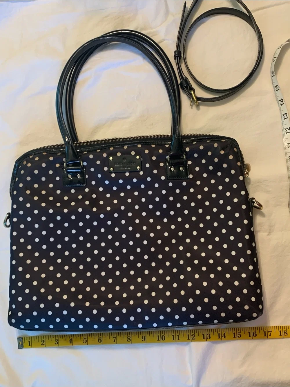 Kate Spade Polka Dots Laptop Tote with Removable Strap